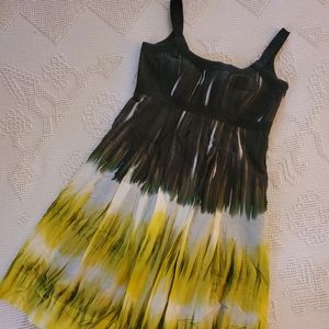 Calvin Klein dip-dyed cotton and silk dress, sz 4